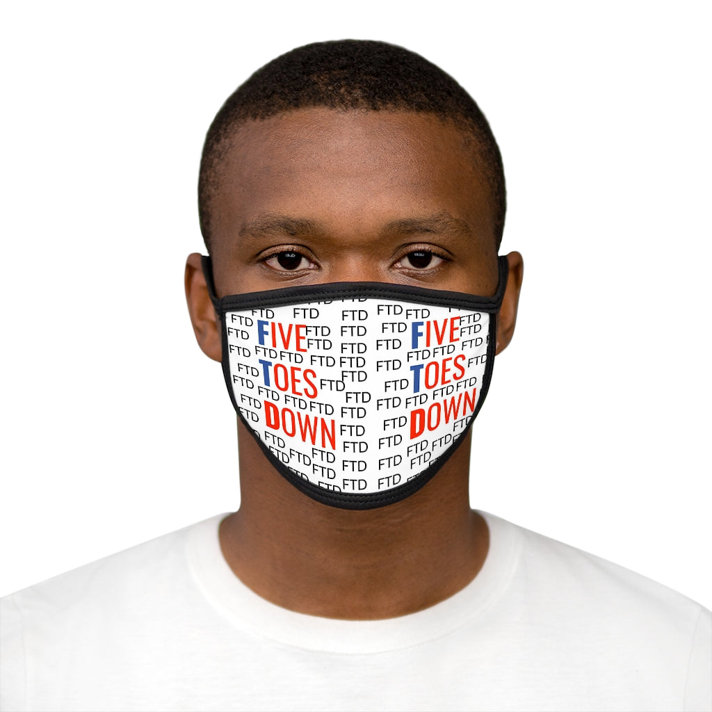 Five Toes Down Ftd Mixed-Fabric Face Mask