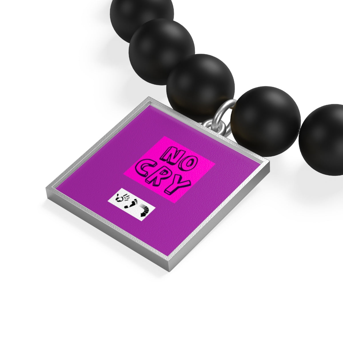 Five Toes Down No Cry Matte Onyx Bracelet