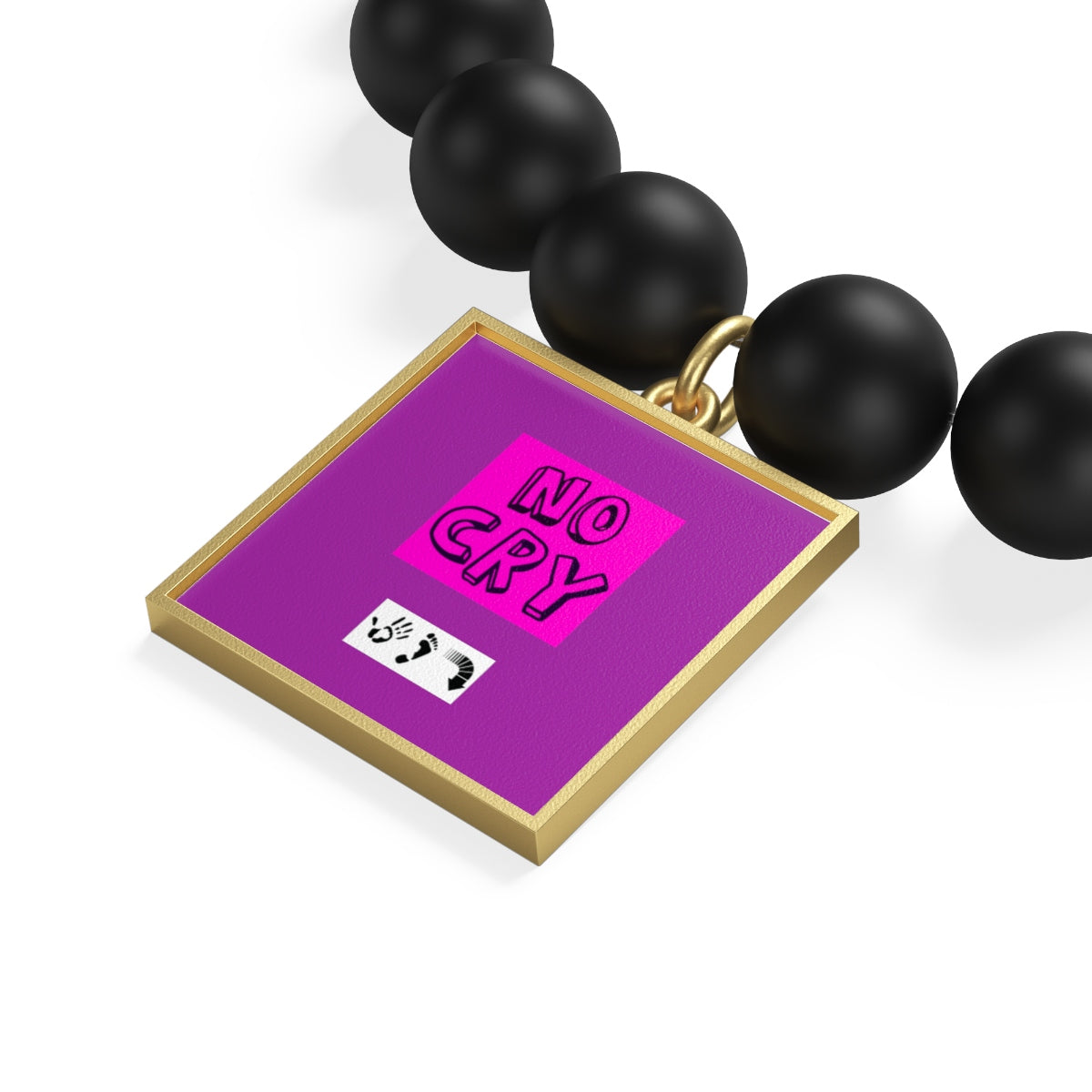Five Toes Down No Cry Matte Onyx Bracelet
