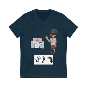 Five Toes Down Bye Unisex V-Neck Tee