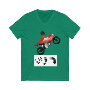 Five Toes Down Lady Rider Unisex V-Neck Tee