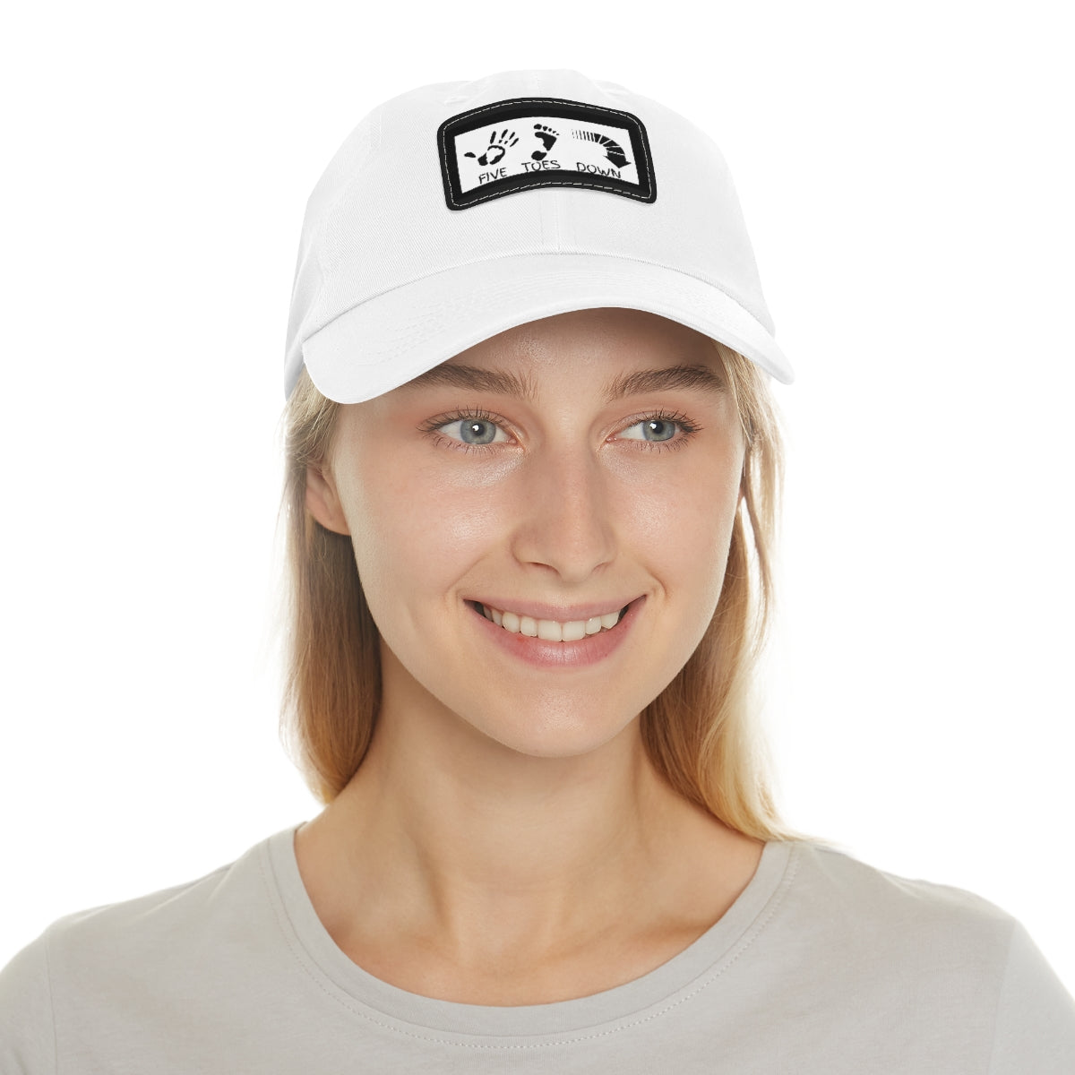 Five Toes Down Logo Hat with Leather Patch