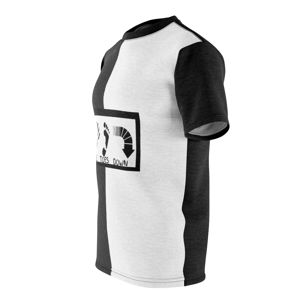 Five Toes Down Blk/White Logo Unisex Cut & Sew Tee