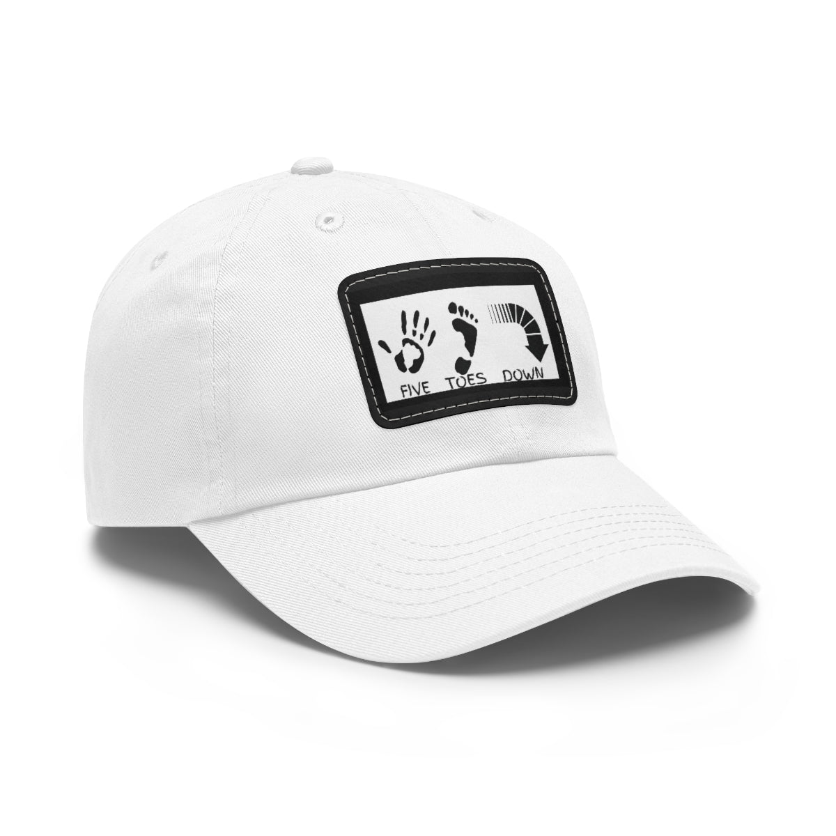 Five Toes Down Logo Hat with Leather Patch
