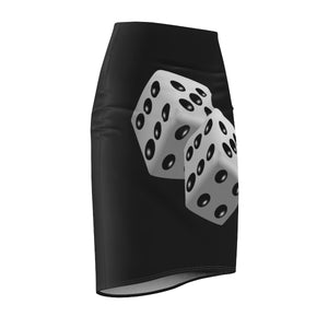 Five Toes Down Dice Women's Pencil Skirt