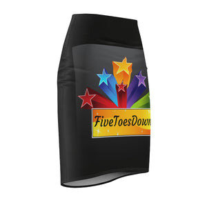 Five Toes Down Stars Women's Pencil Skirt