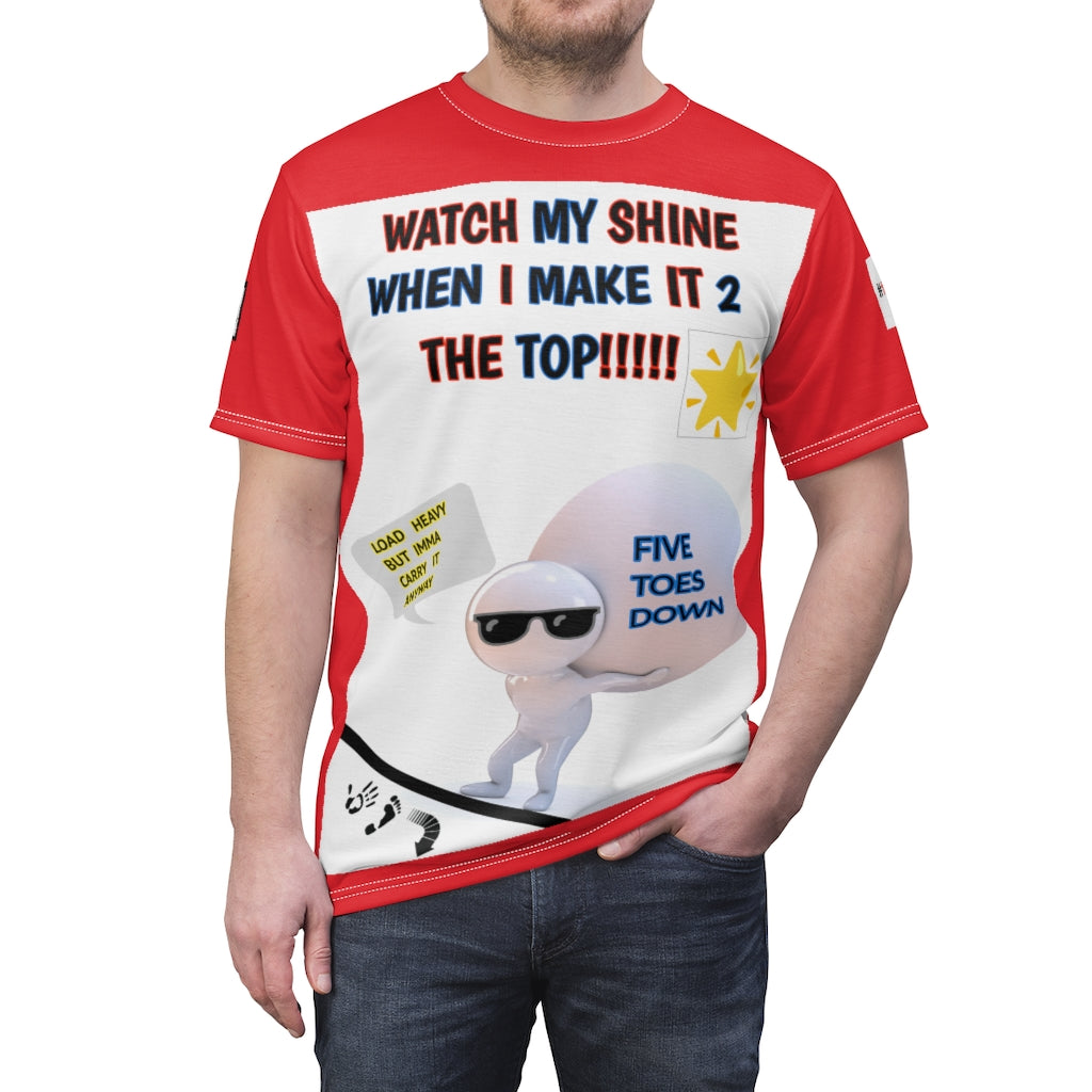 Five Toes Down Watch My Shine Unisex Cut & Sew Tee