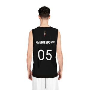 Five Toes Down Air Amputee Basketball Jersey Blk/White