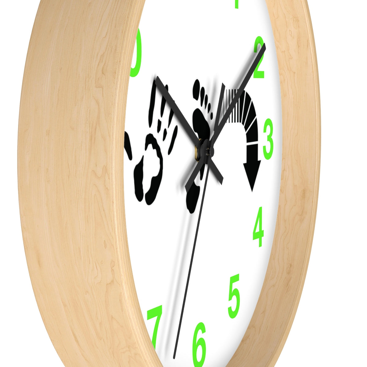 Five Toes Down Wall clock