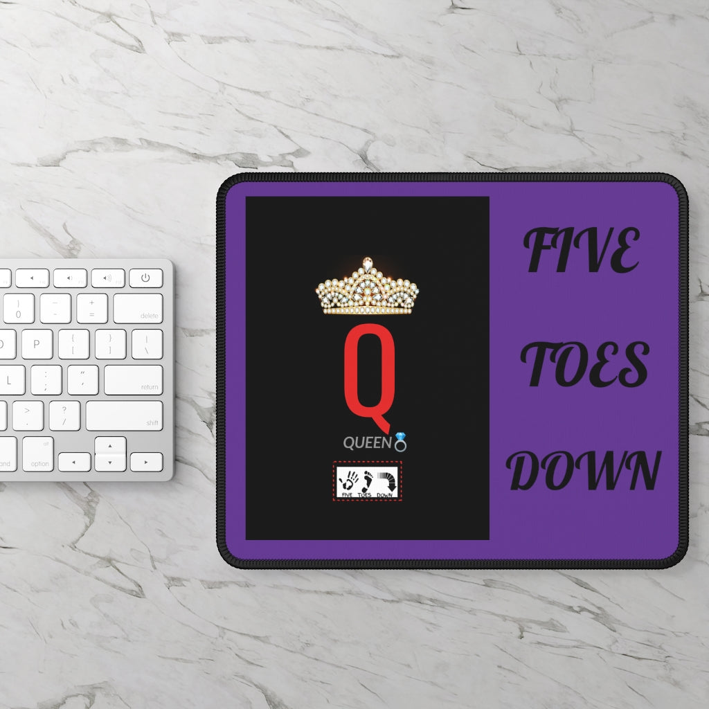 Five Toes Down Gaming Mouse Pad Purp/Queen