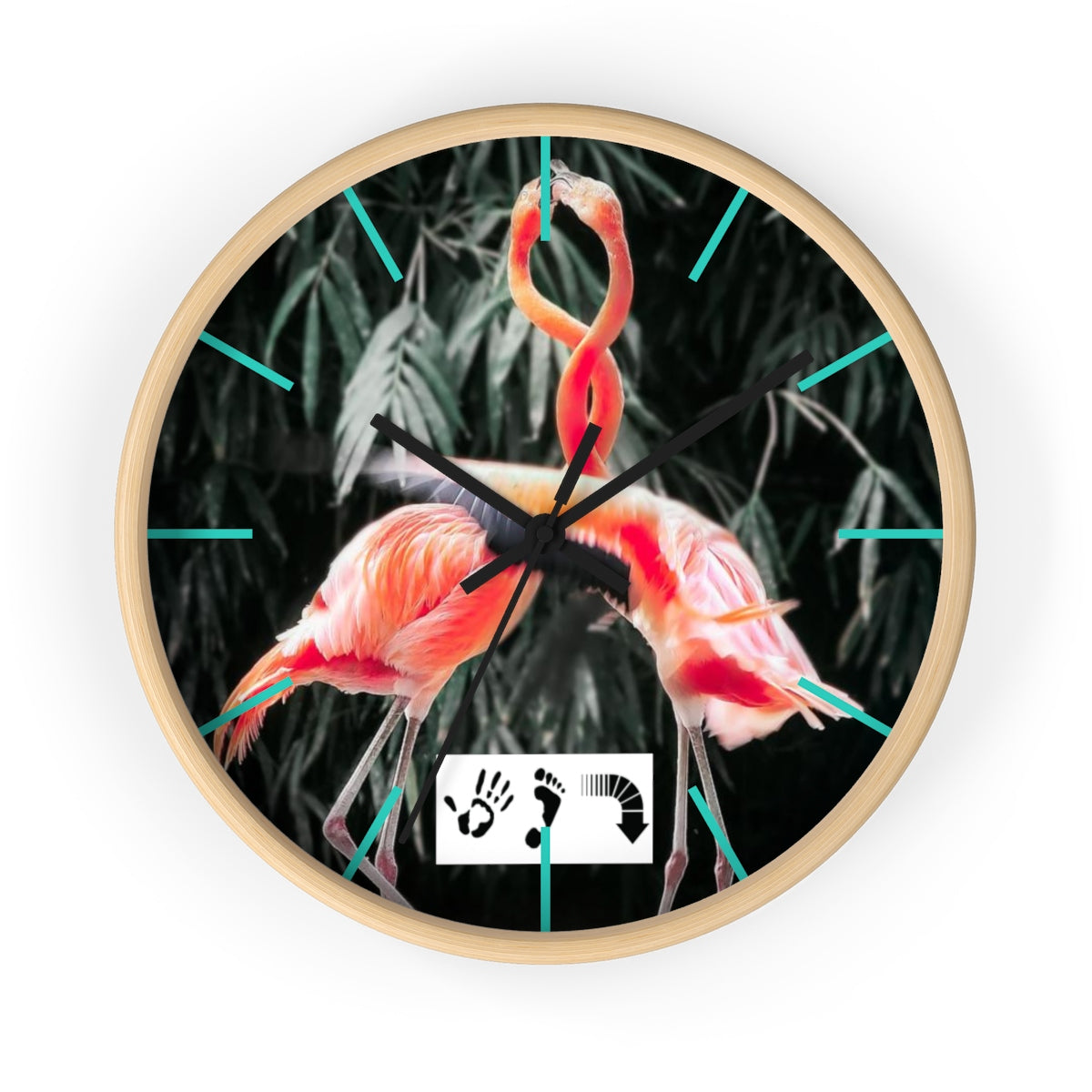 Five Toes Down Flamingo Wall Clock