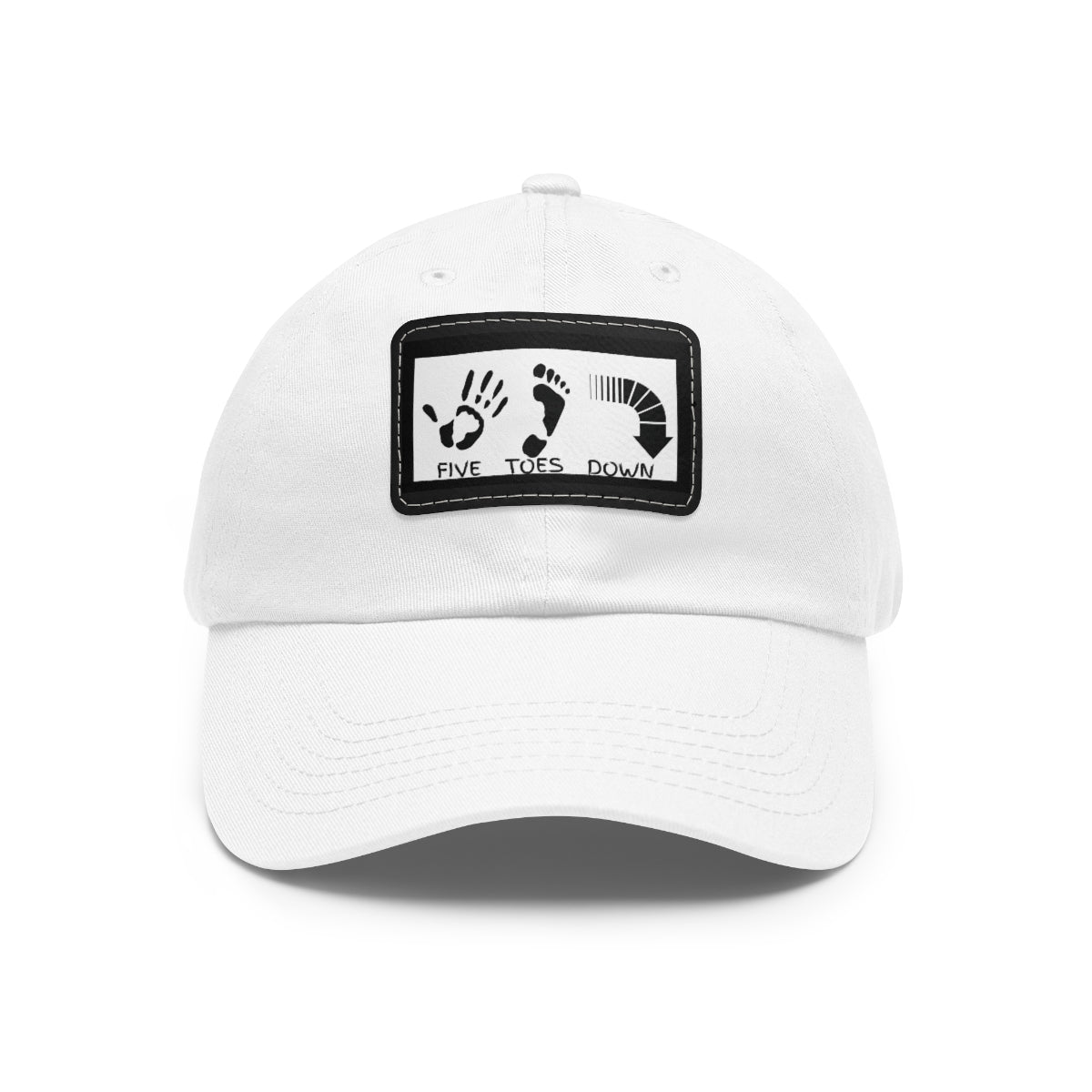 Five Toes Down Logo Hat with Leather Patch