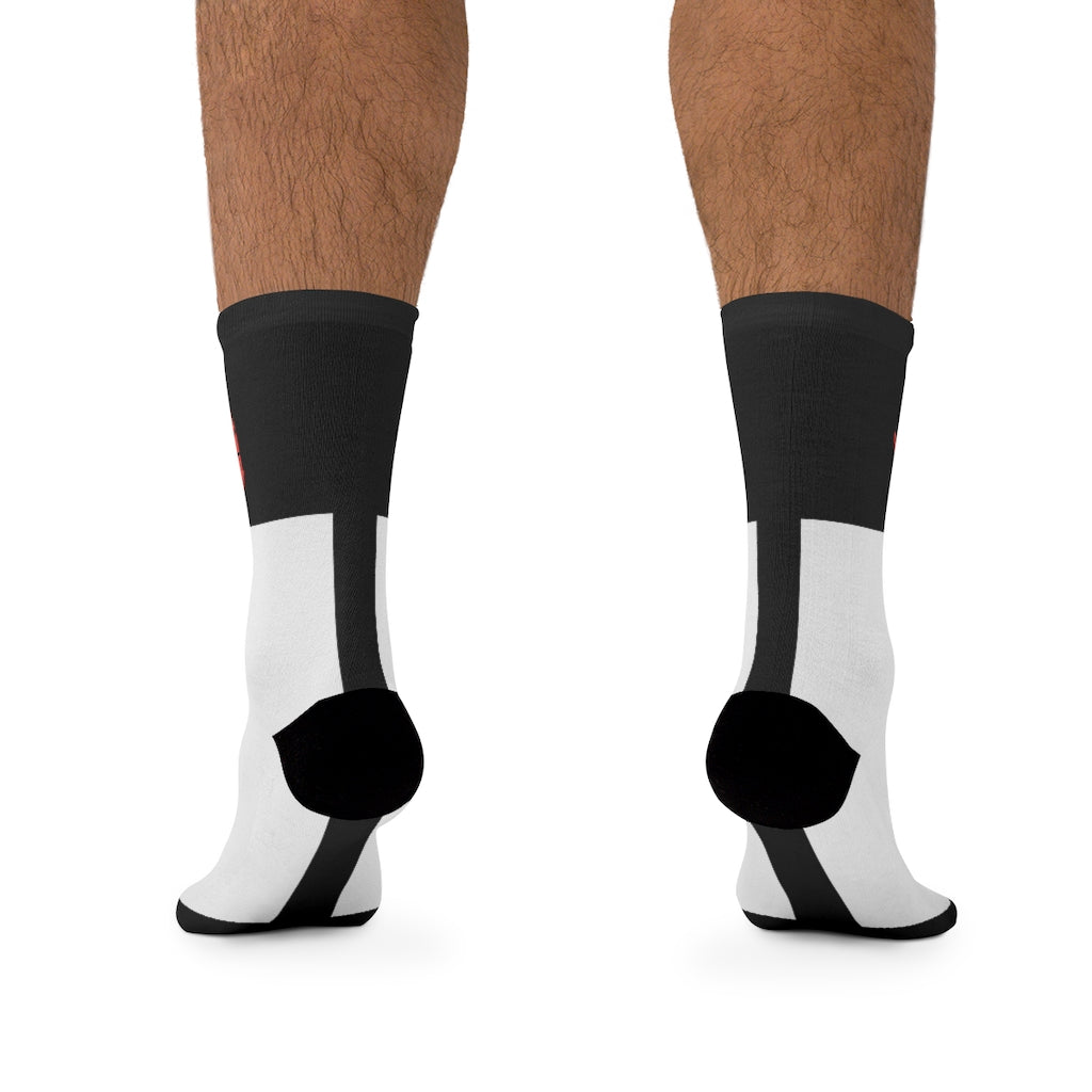 Five Toes Down Hashtag Socks Blk