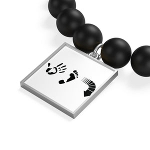 Five Toes Down Matte Onyx Bracelet