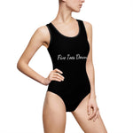 Five Toes Down Women's Classic One-Piece Swimsuit Black