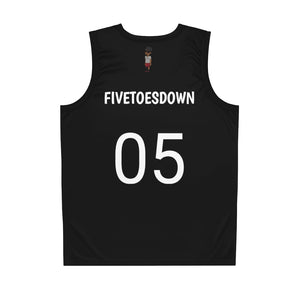 Five Toes Down Air Amputee Basketball Jersey Blk/White