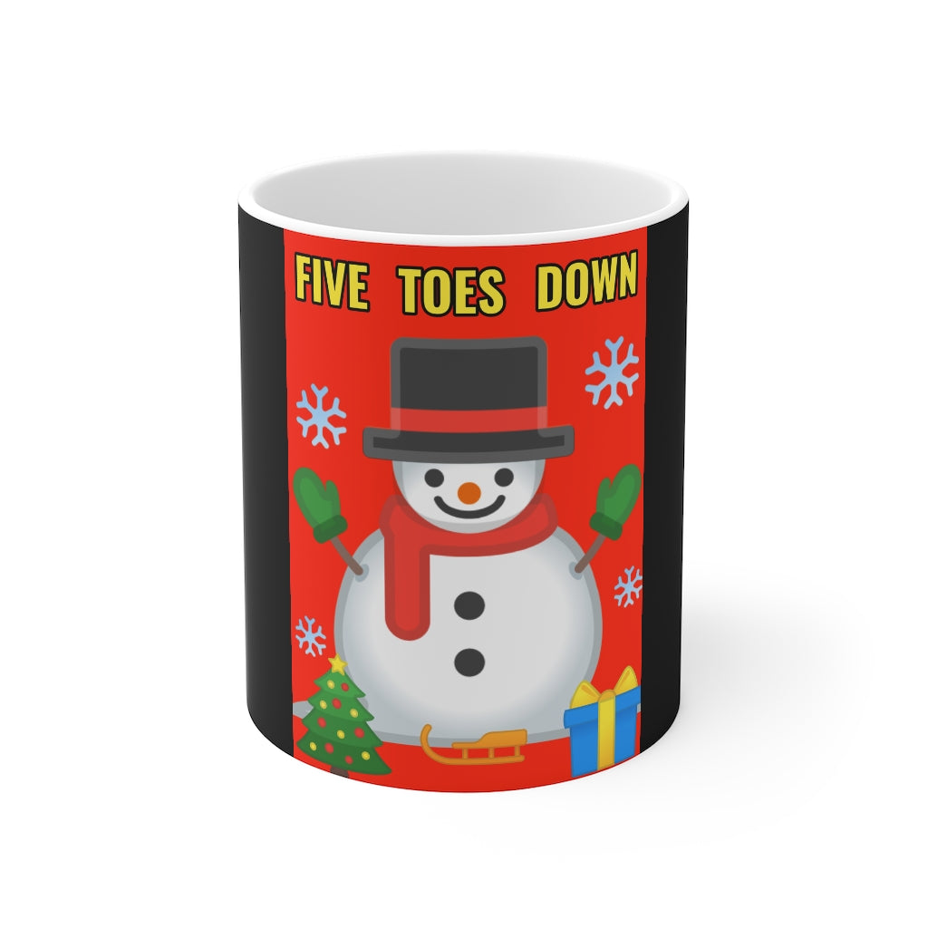 Five Toes Down Snowman Mug 11oz