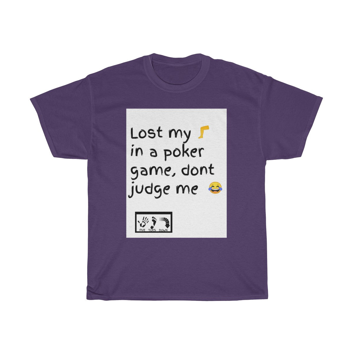 Five Toes Down Poker Game Unisex Tee