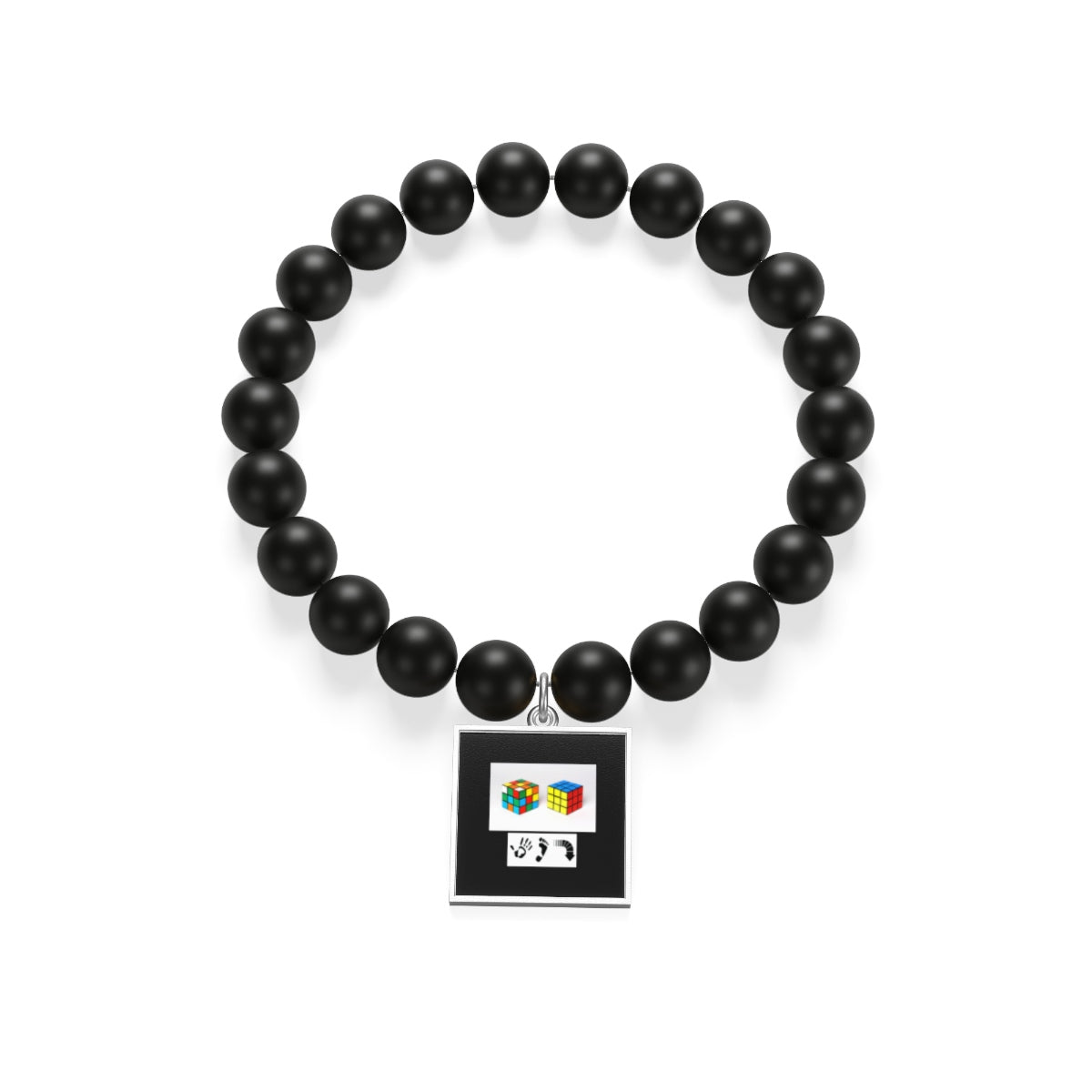 Five Toes Down Cube Matte Onyx Bracelet