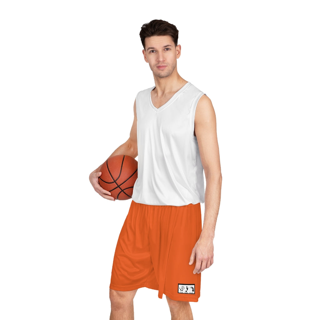 Five Toes Down Basketball Shorts Orange