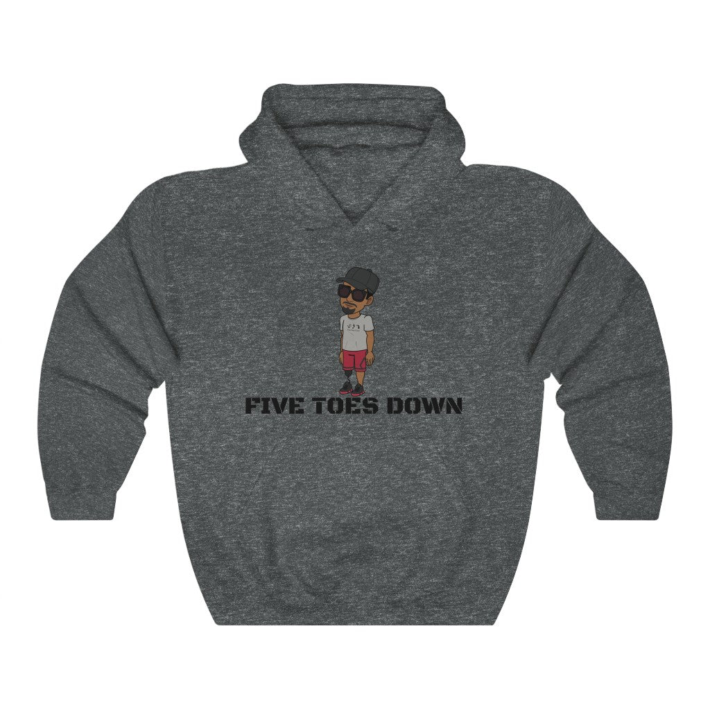 Five Toes Down Stand Top Unisex Heavy Blend Hooded Sweatshirt