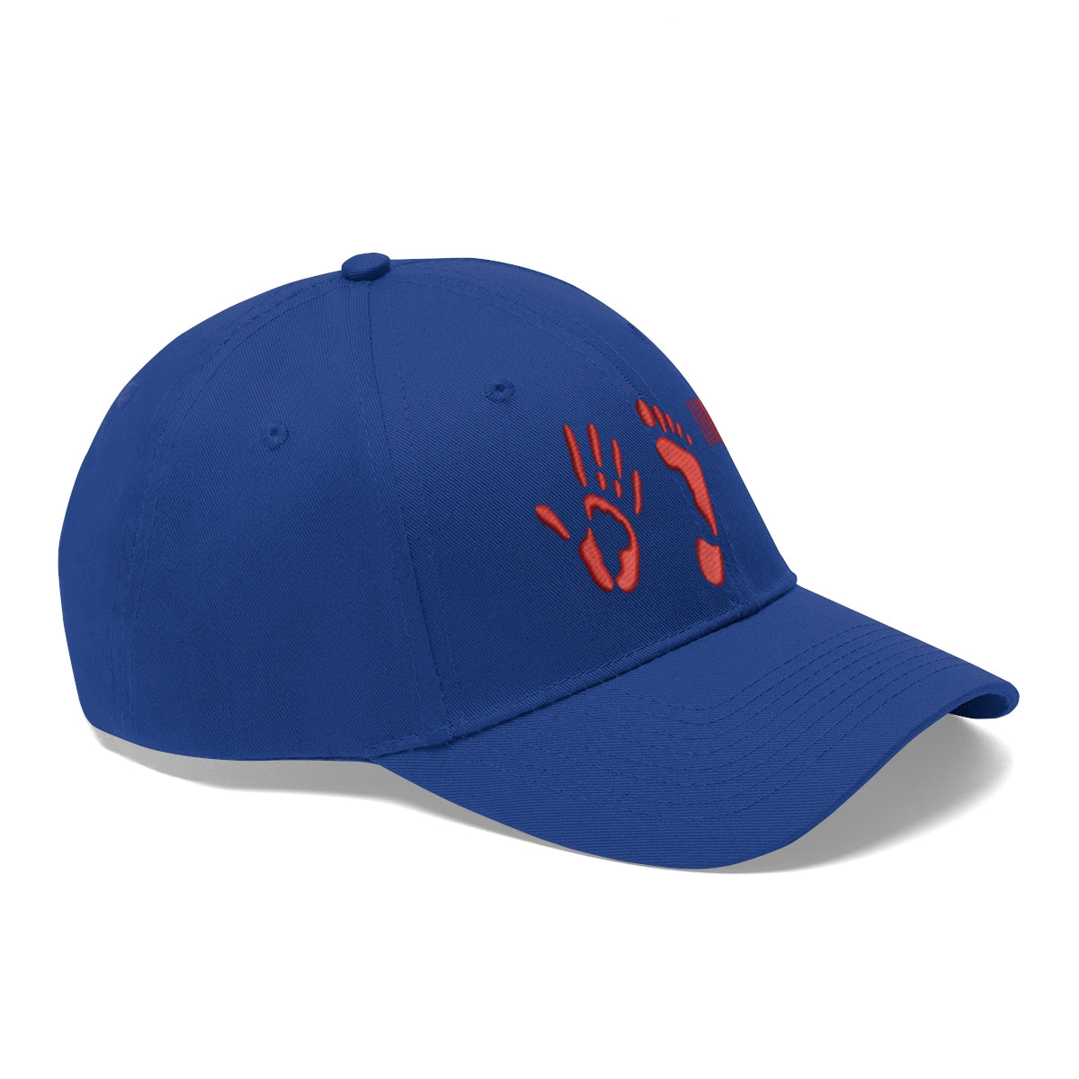 Five Toes Down Red Unisex Twill Hat Embroidered