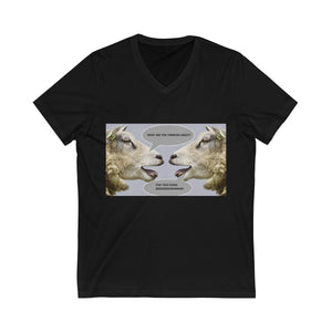 Five Toes Down Goat Thoughts Unisex V-Neck Tee