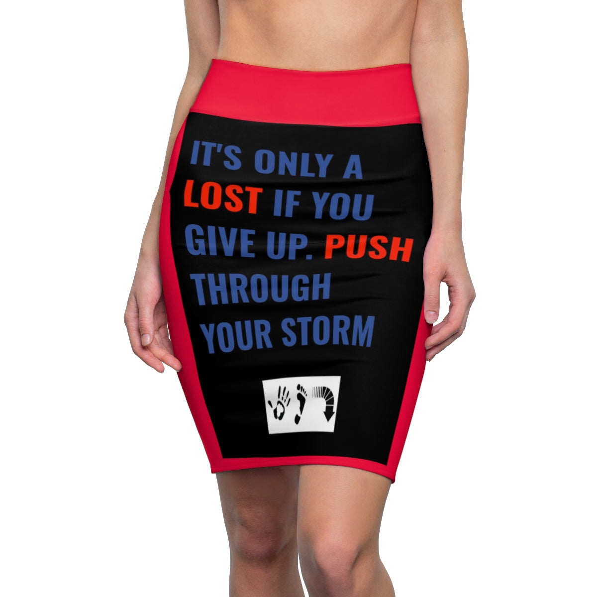 Five Toes Down Push Through Women's Pencil Skirt