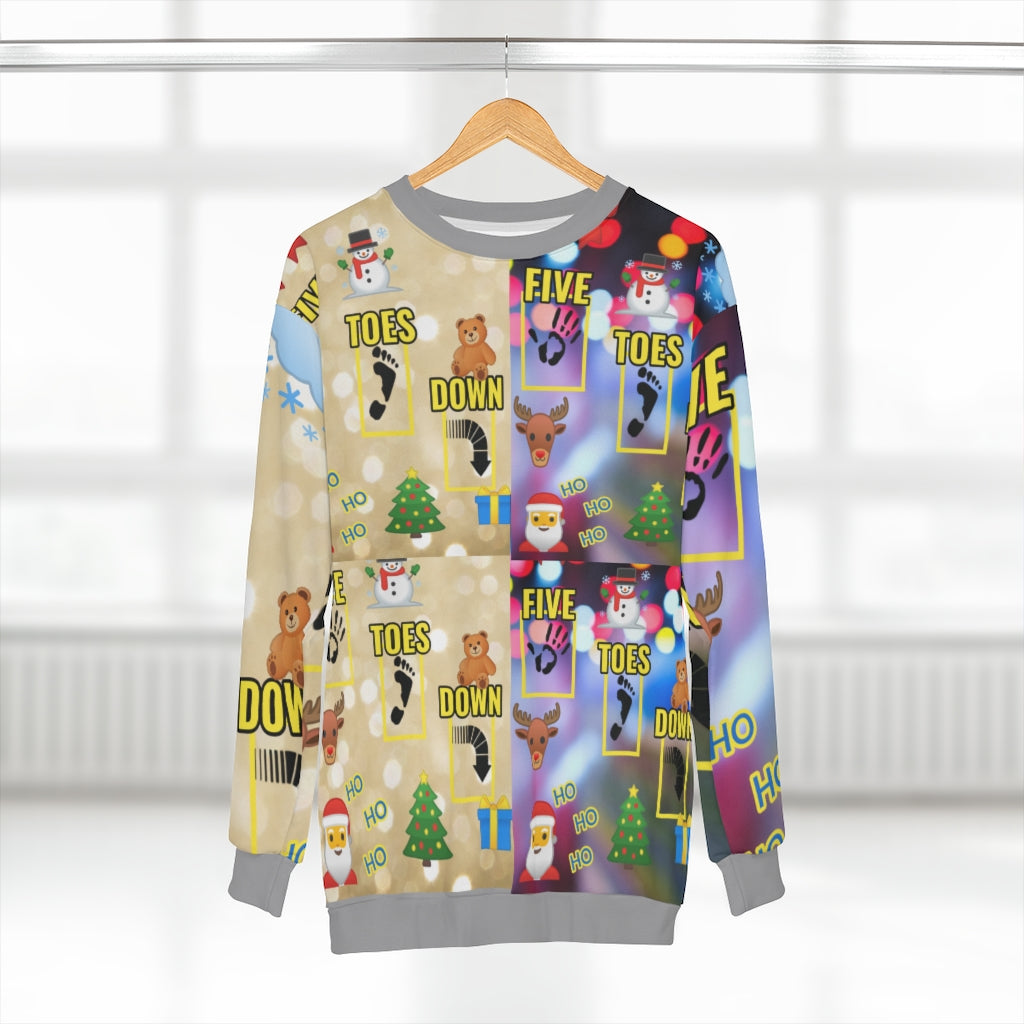 Five Toes Down Logo All Over Ugly Unisex Sweatshirt