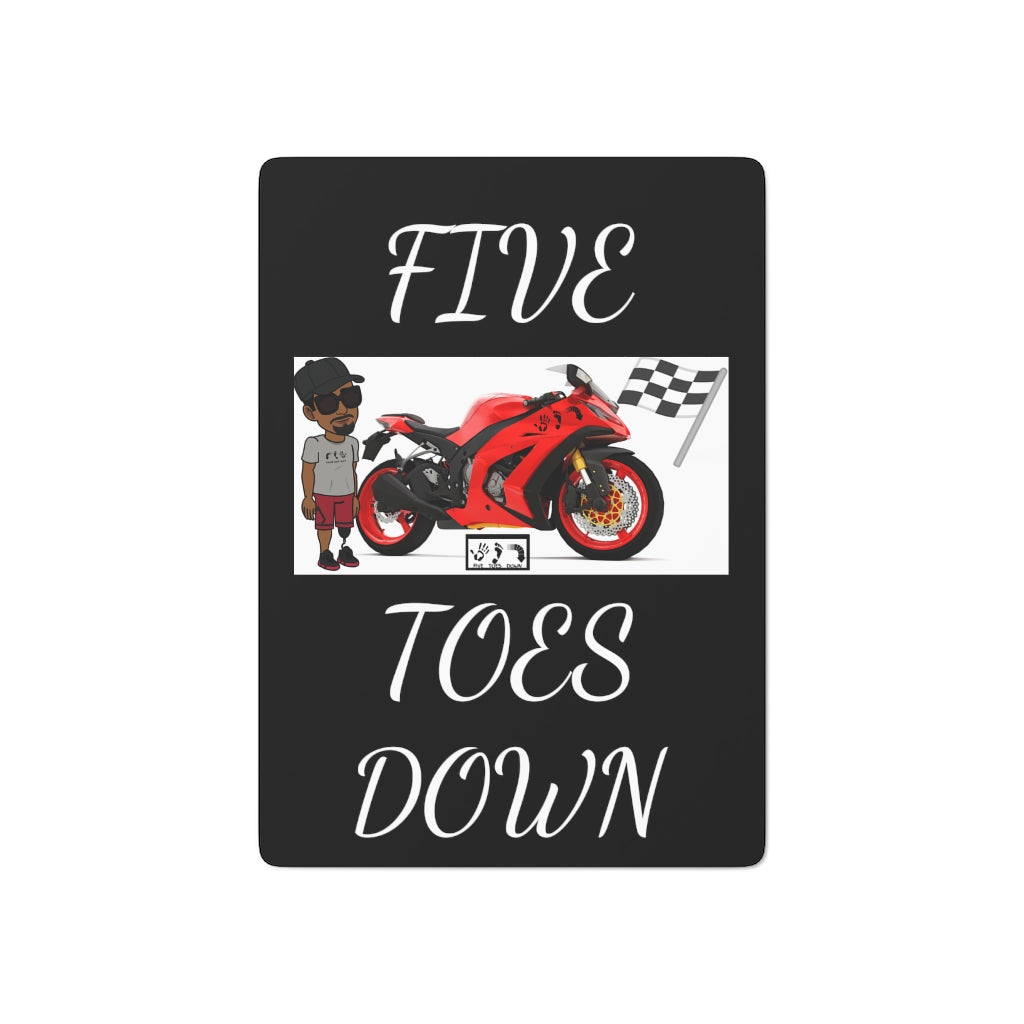 Five Toes Down Rider Custom Poker Cards Blk