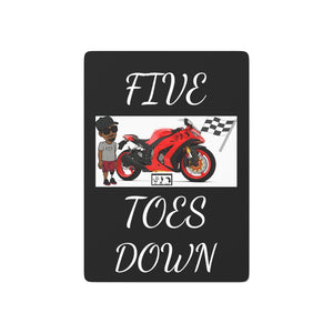 Five Toes Down Rider Custom Poker Cards Blk