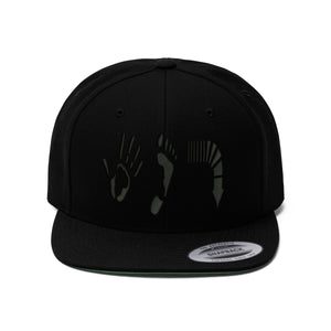Five Toes Down Unisex Flat Bill Hat Embroidered