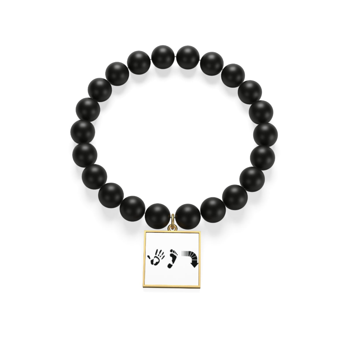 Five Toes Down Matte Onyx Bracelet