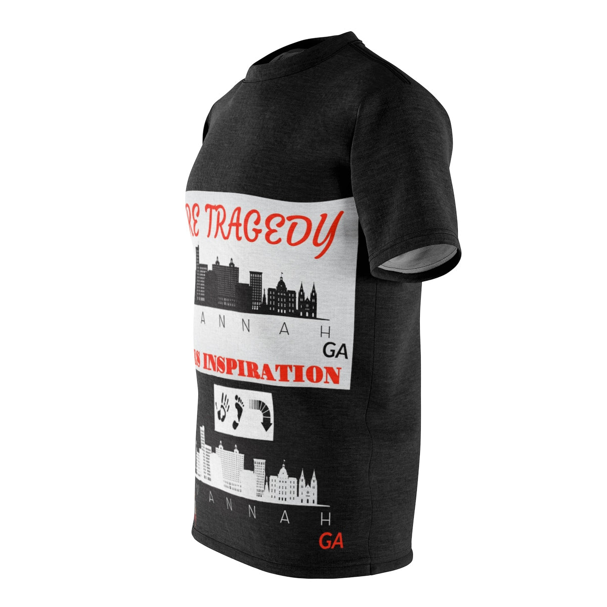 Five Toes Down Savannah Unisex Cut & Sew Tee Blk