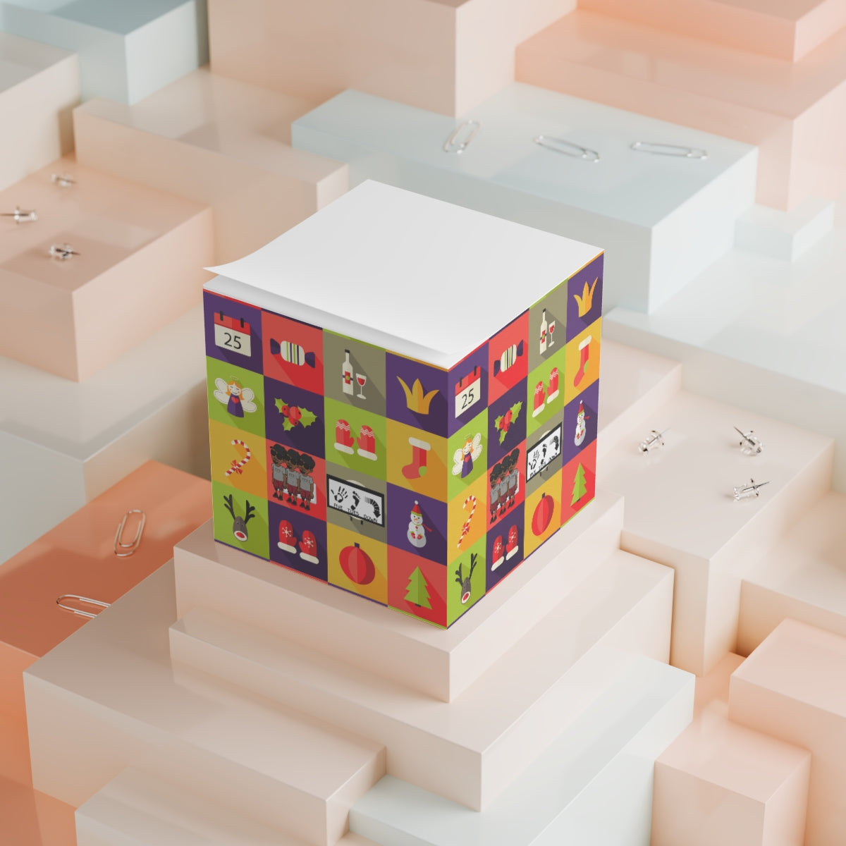 Five Toes Down Holiday Note Cube