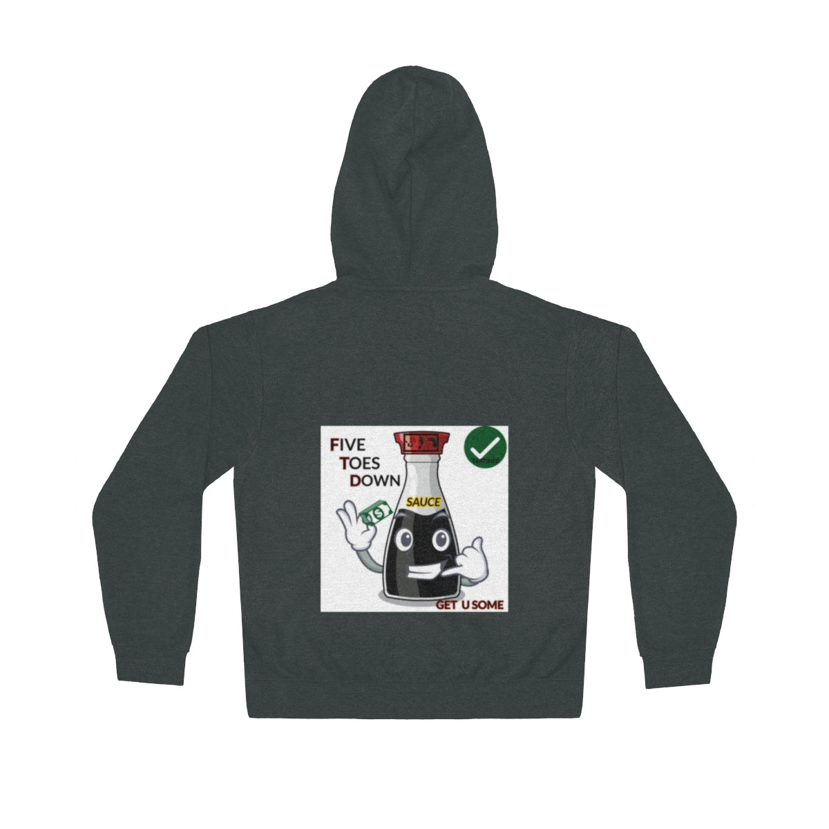 Five Toes Down Sauce Unisex Lightweight Hoodie(Back)