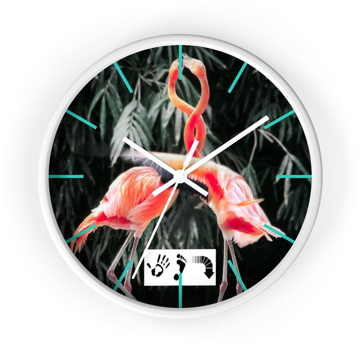 Five Toes Down Flamingo Wall Clock