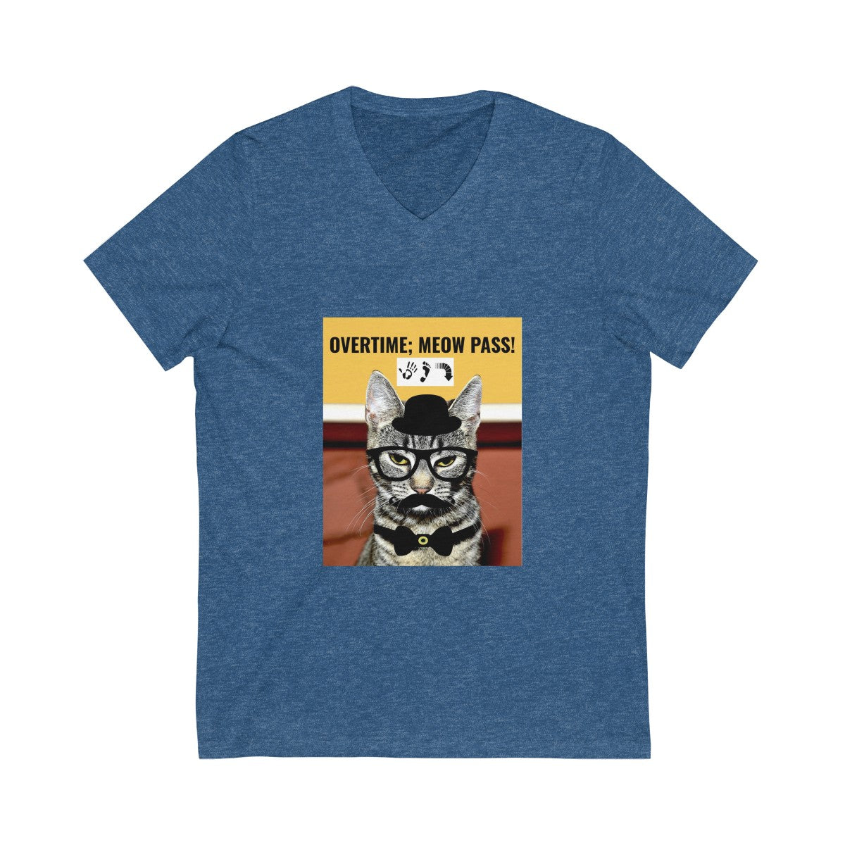 Five Toes Down Meow Pass Unisex V-Neck Tee