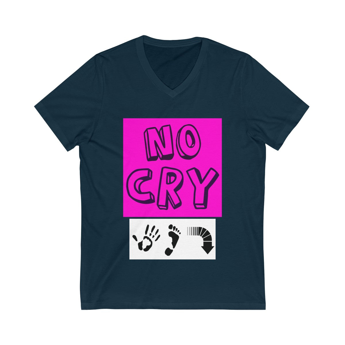 Five Toes Down No Cry Unisex V-Neck Tee