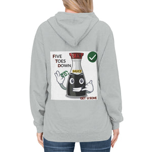 Five Toes Down Sauce Unisex Lightweight Hoodie(Back)