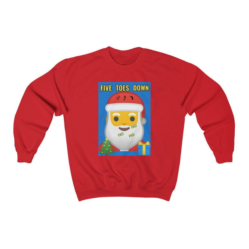 Five Toes Down Santa Christmas Unisex Heavy Blend Sweatshirt