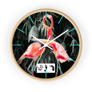 Five Toes Down Flamingo Wall Clock