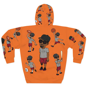 Five Toes Down Sports Unisex Pullover Hoodie orange