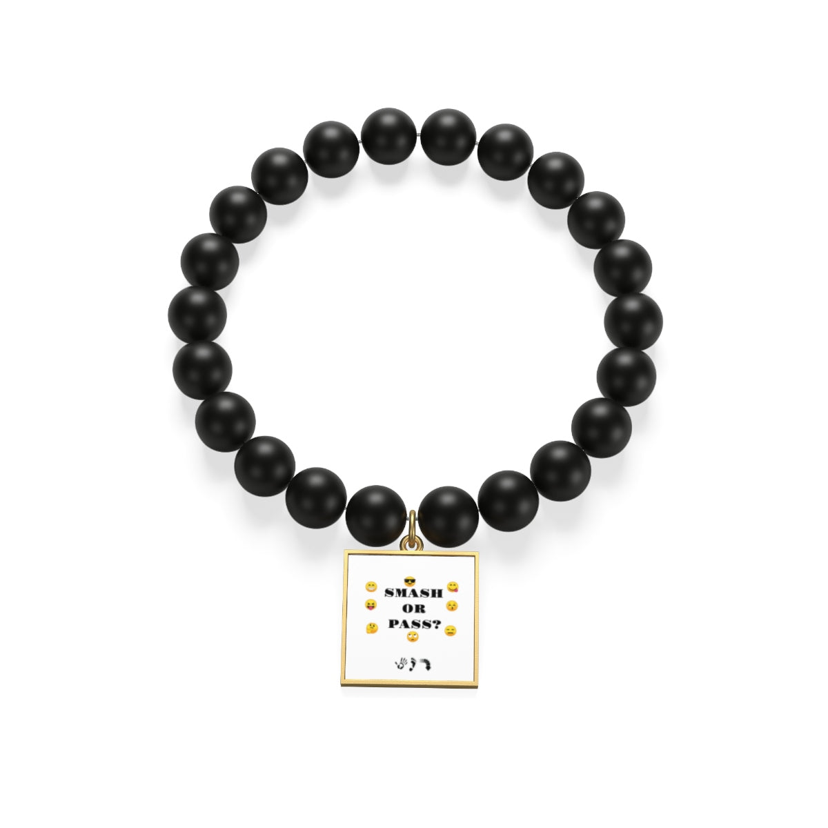 Five Toes Down Smash/Pass Matte Onyx Bracelet
