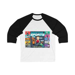 Five Toes Down Amp Sports Unisex 3/4 Sleeve Baseball Tee