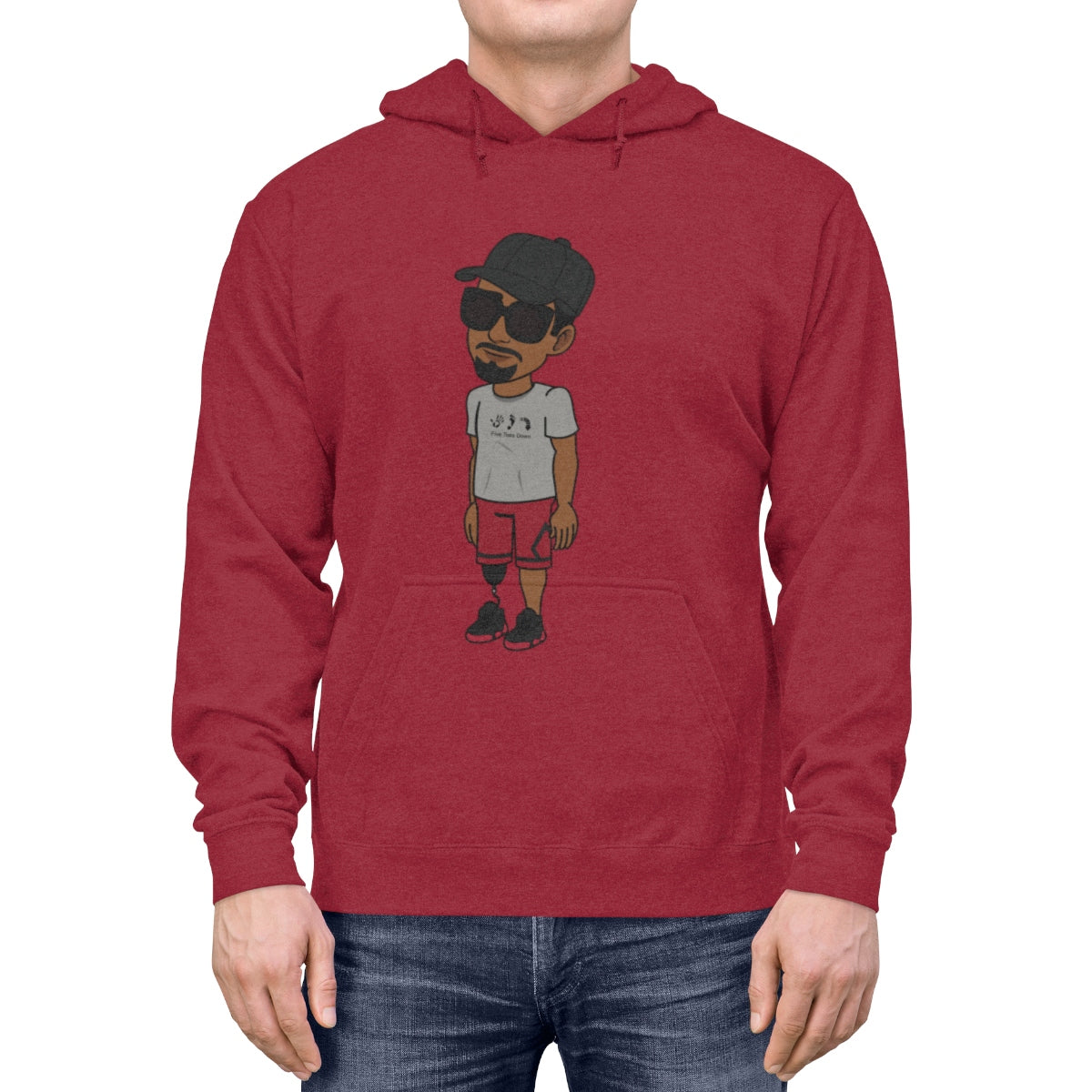 Five Toes Down Henry Amputee Unisex Lightweight Hoodie