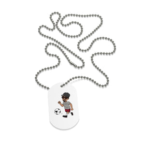 Five Toes Down Henry Soccer Dog Tag