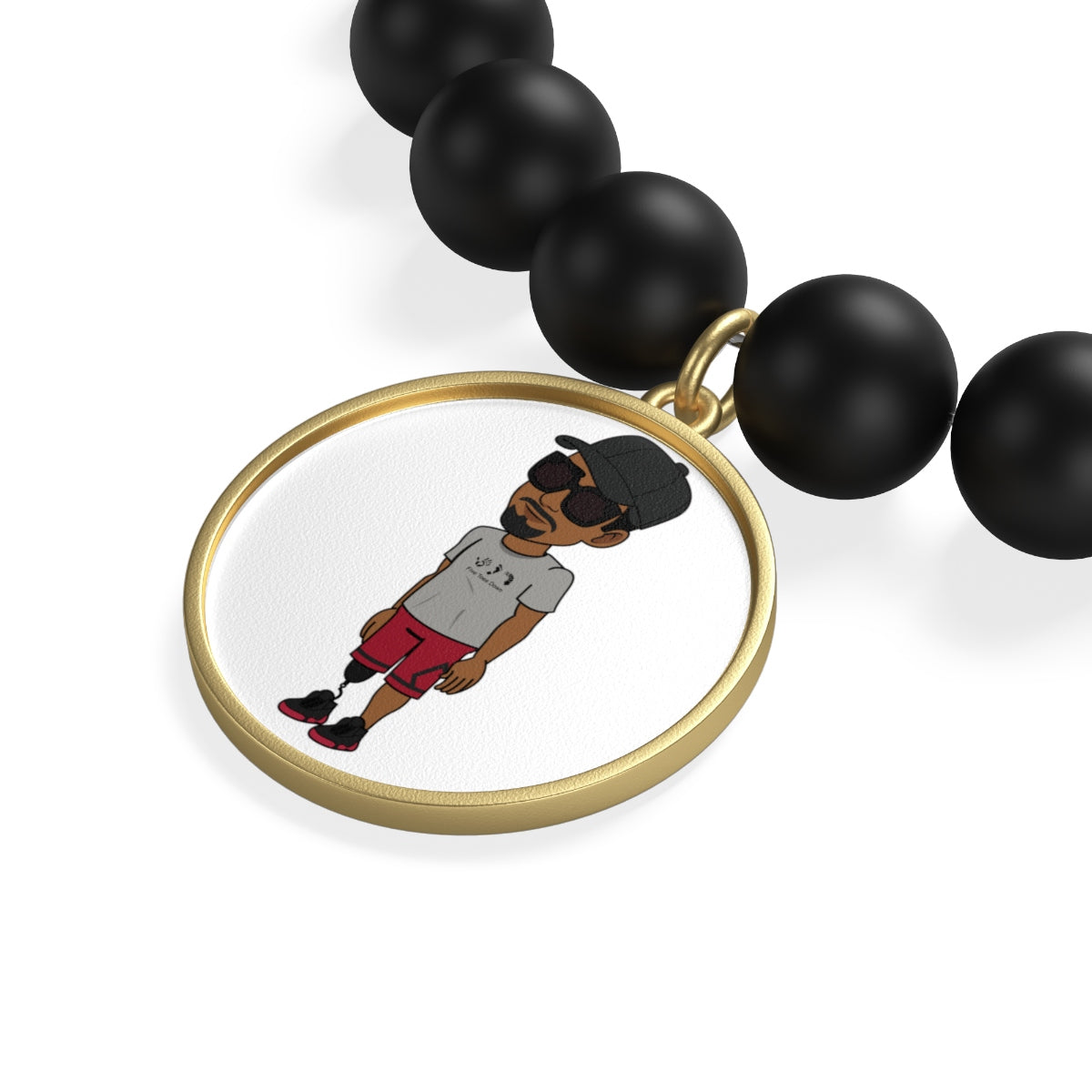 Five Toes Down Henry Matte Onyx Bracelet
