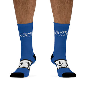Five Toes Down Georgia Socks Blue