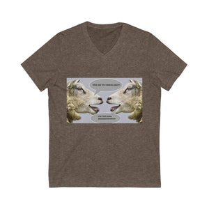 Five Toes Down Goat Thoughts Unisex V-Neck Tee